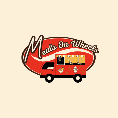 Home brown red and white illustrated bakery logo